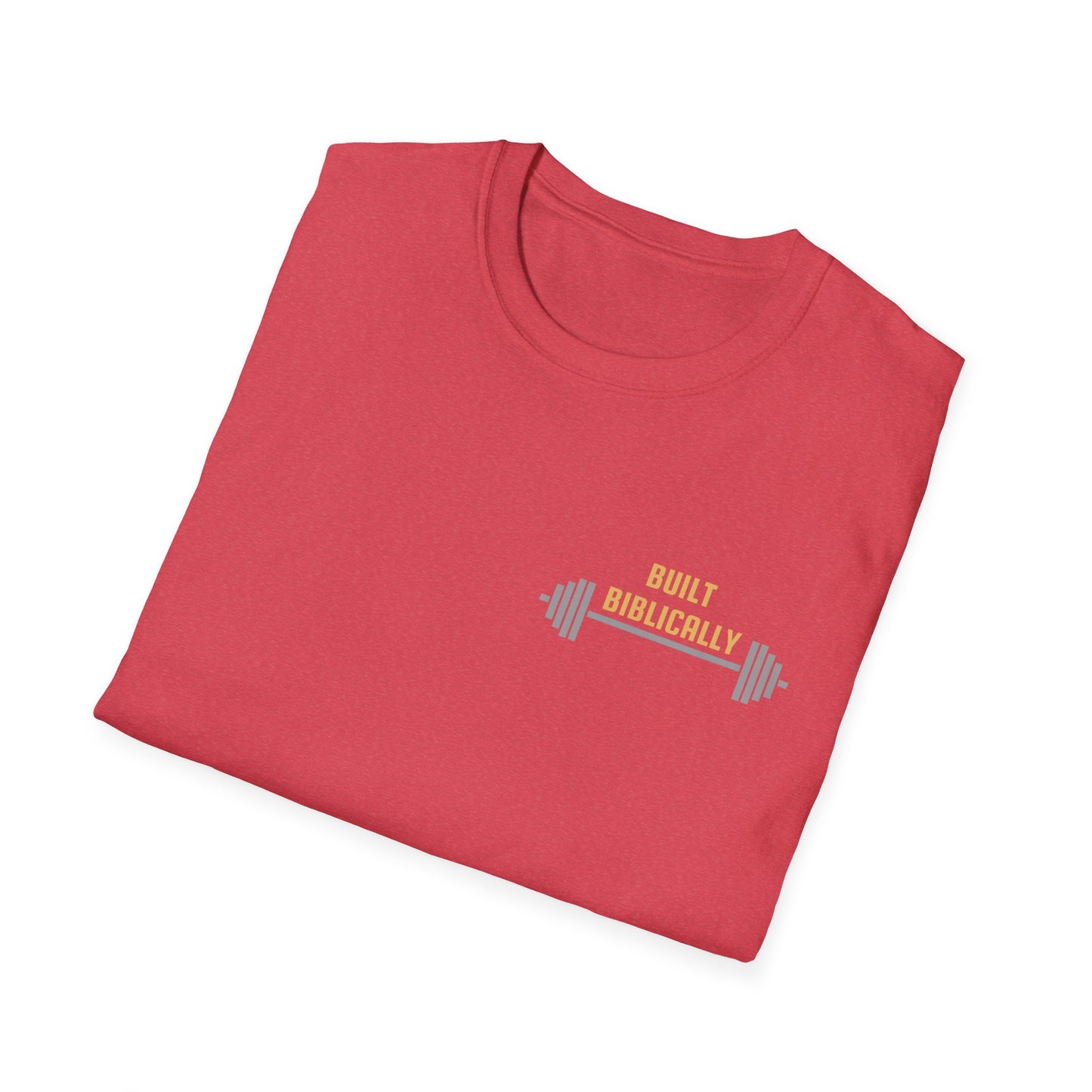 Unisex Softstyle T-Shirt - Powered by Christ, Philippians 4:13 White Text