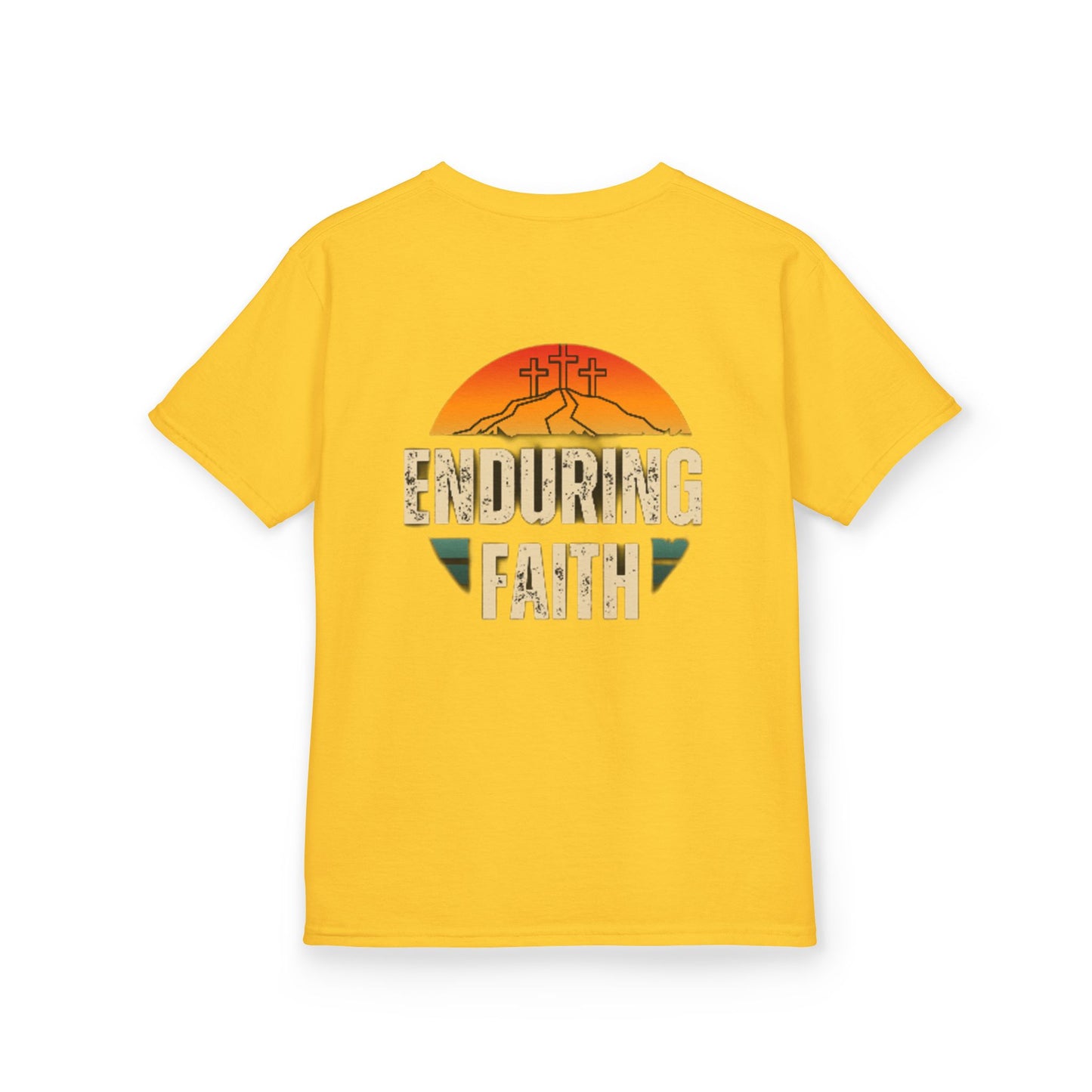 Kids Heavy Cotton Tee - Built Biblically & Enduring Faith Design