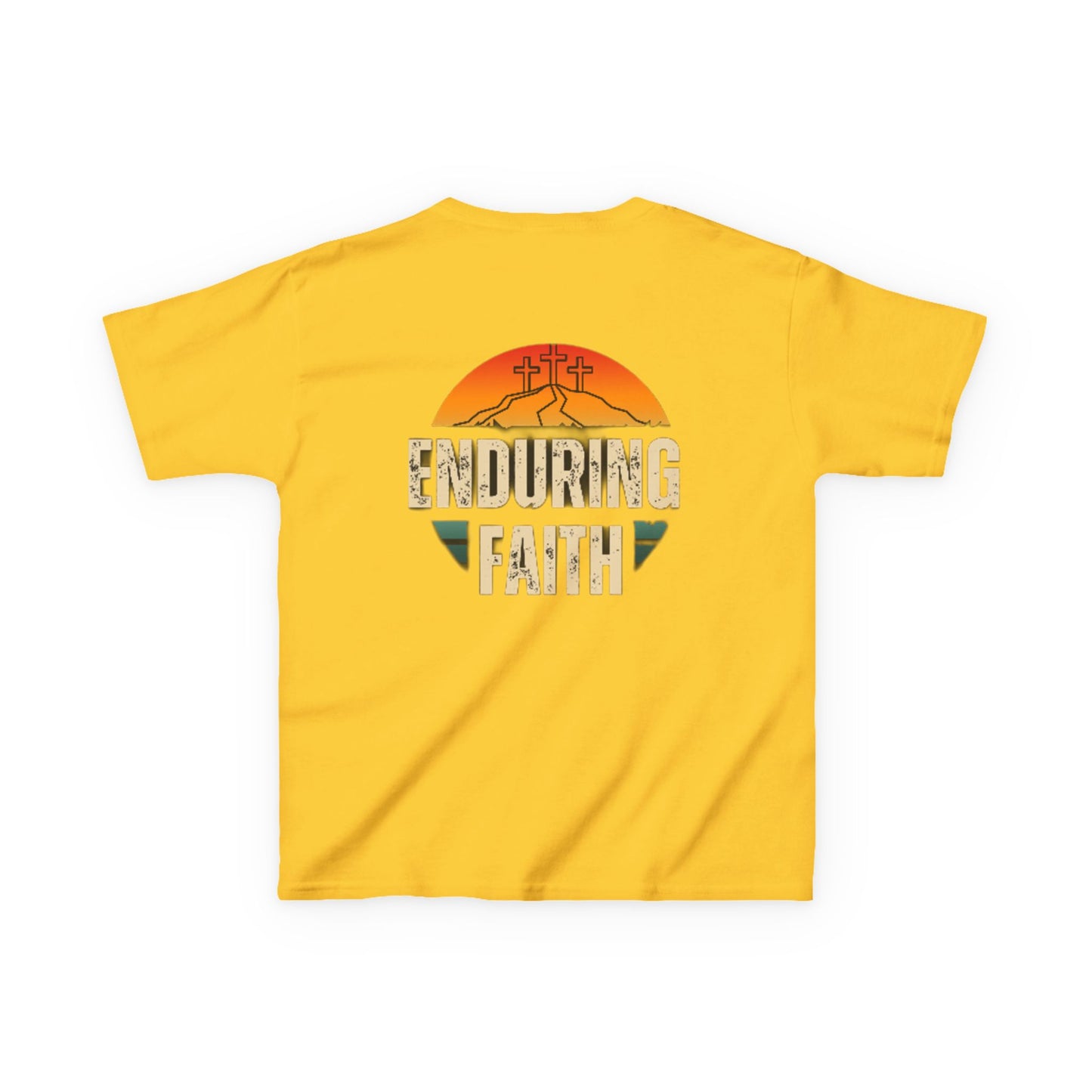 Kids Heavy Cotton Tee - Built Biblically & Enduring Faith Design