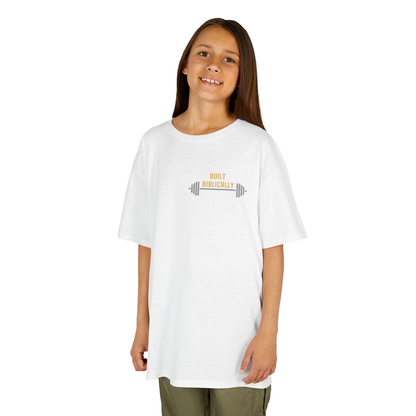 Kids Heavy Cotton Tee - Built Biblically & Enduring Faith Design