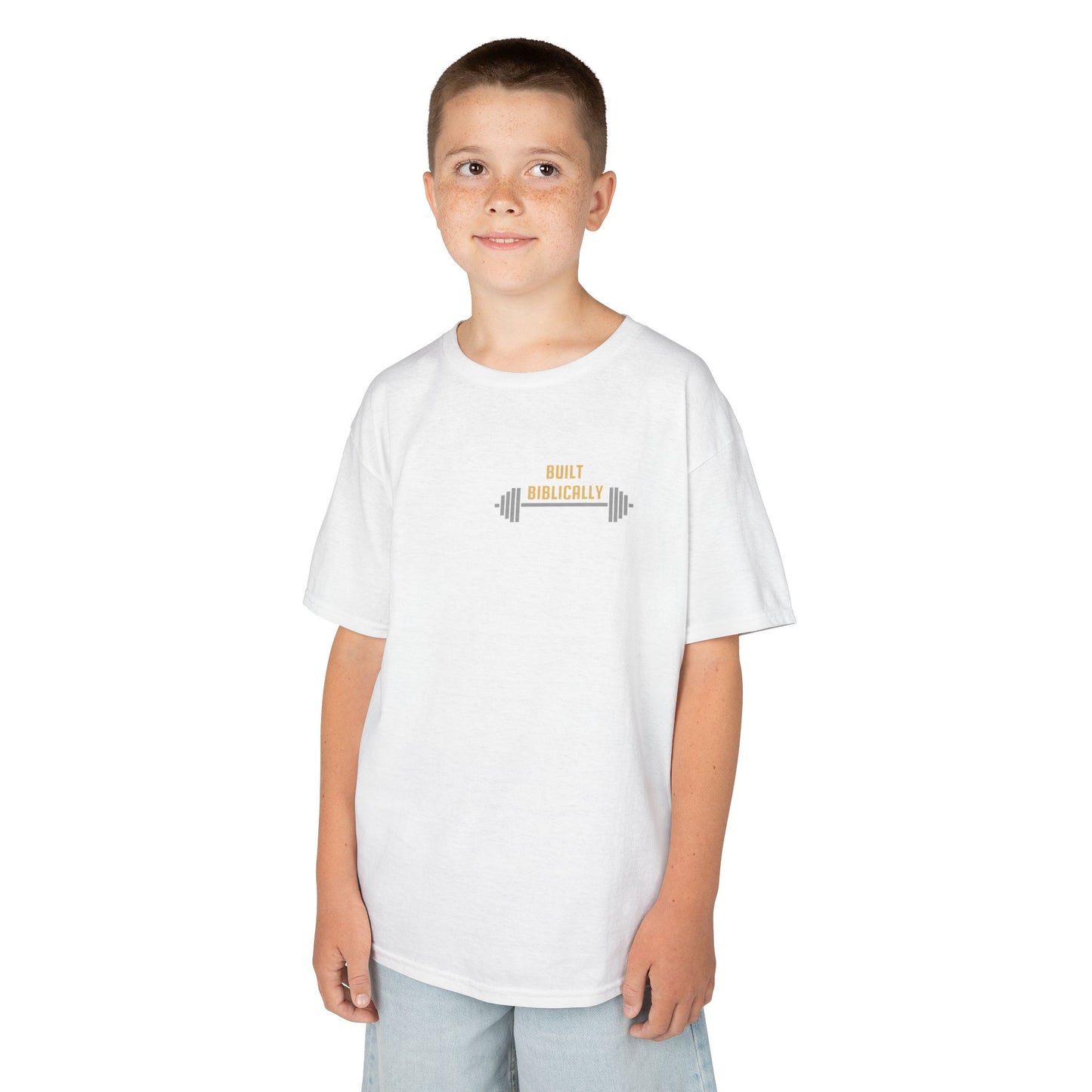 Kids Heavy Cotton Tee - Built Biblically & Enduring Faith Design