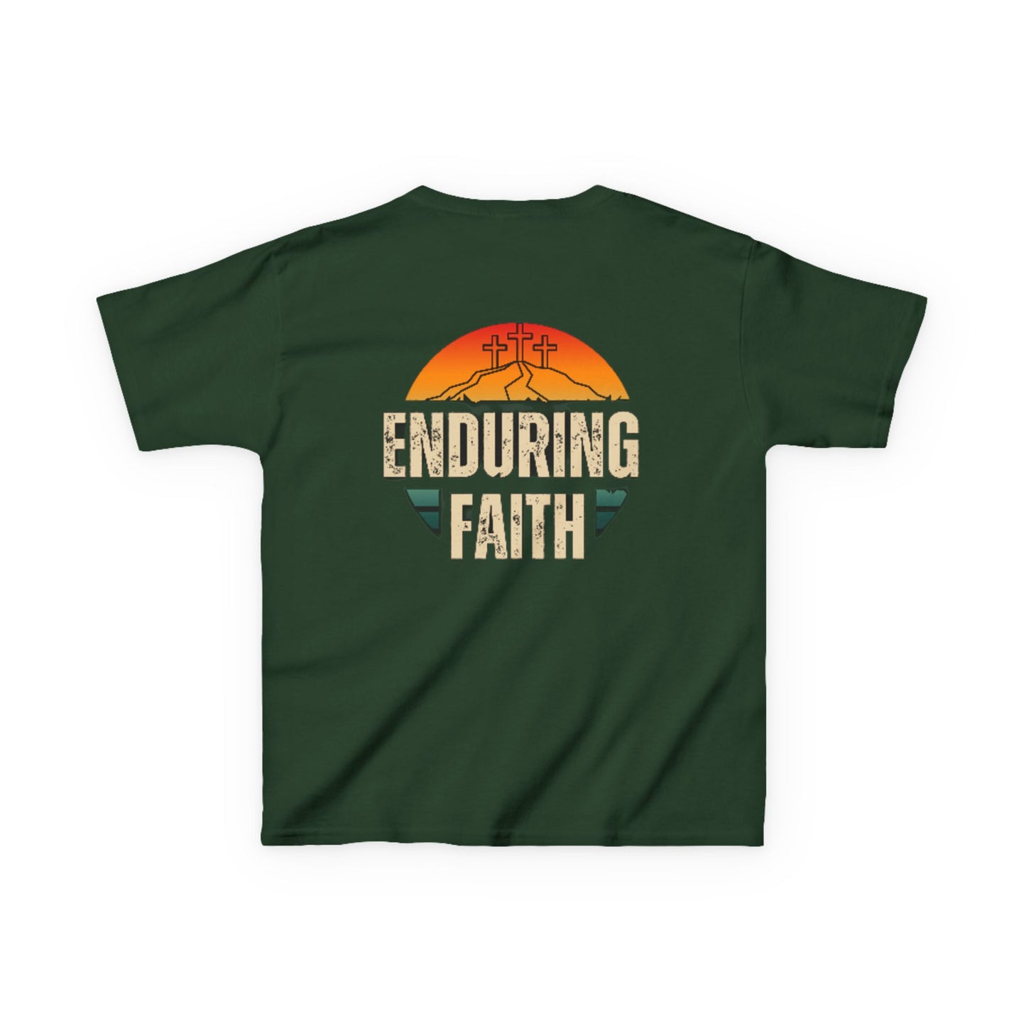 Kids Heavy Cotton Tee - Built Biblically & Enduring Faith Design