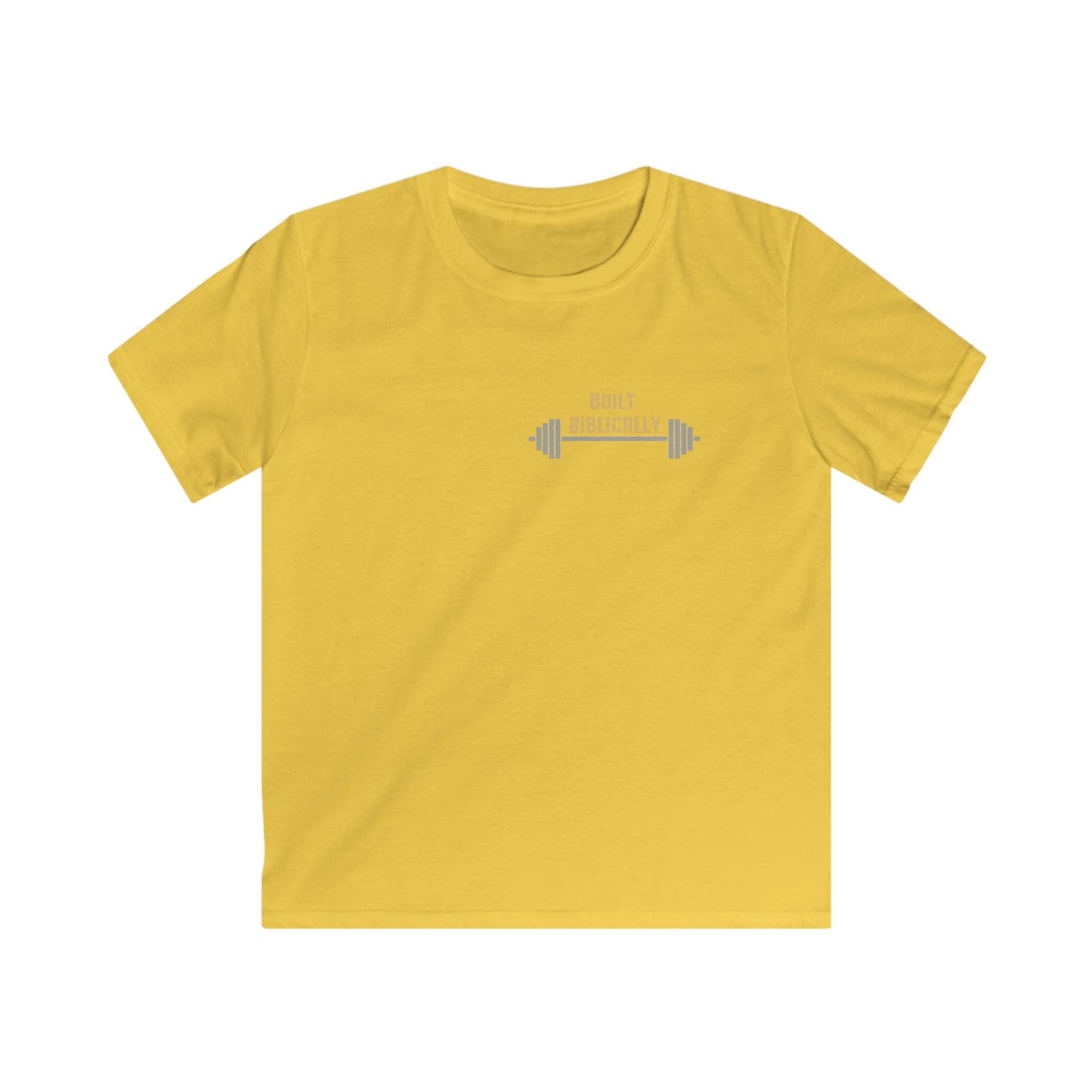 Kids Softstyle Tee - Built Biblically & Jesus is King Shirt for Faithful Youth