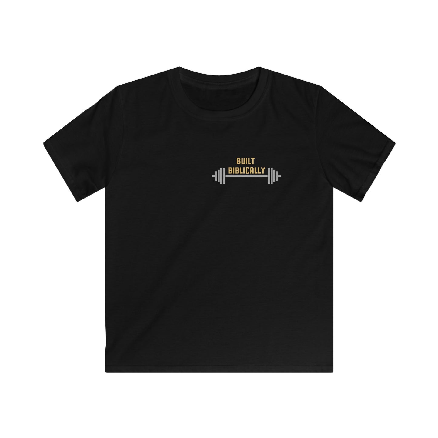Kids Softstyle Tee - Built Biblically & Jesus is King Shirt for Faithful Youth