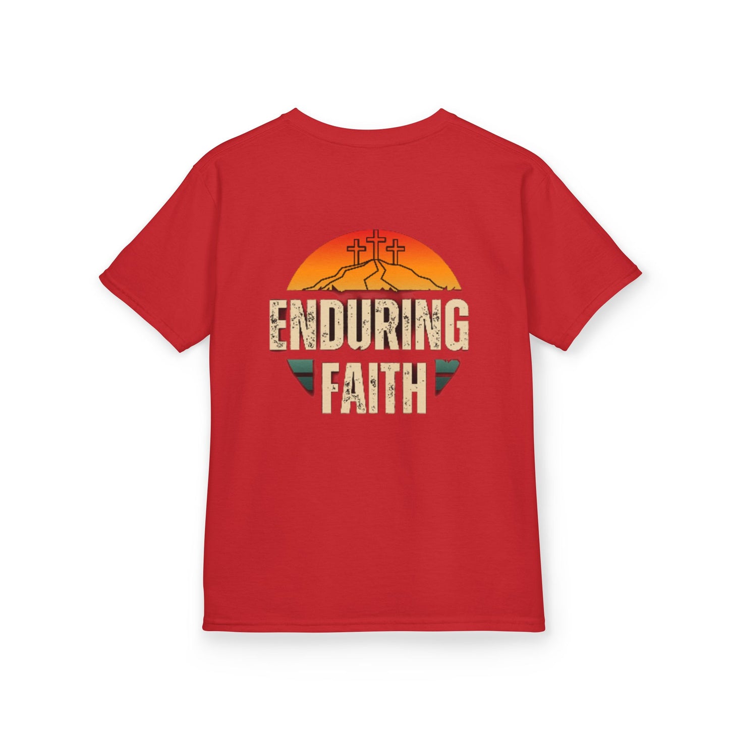 Kids Heavy Cotton Tee - Built Biblically & Enduring Faith Design