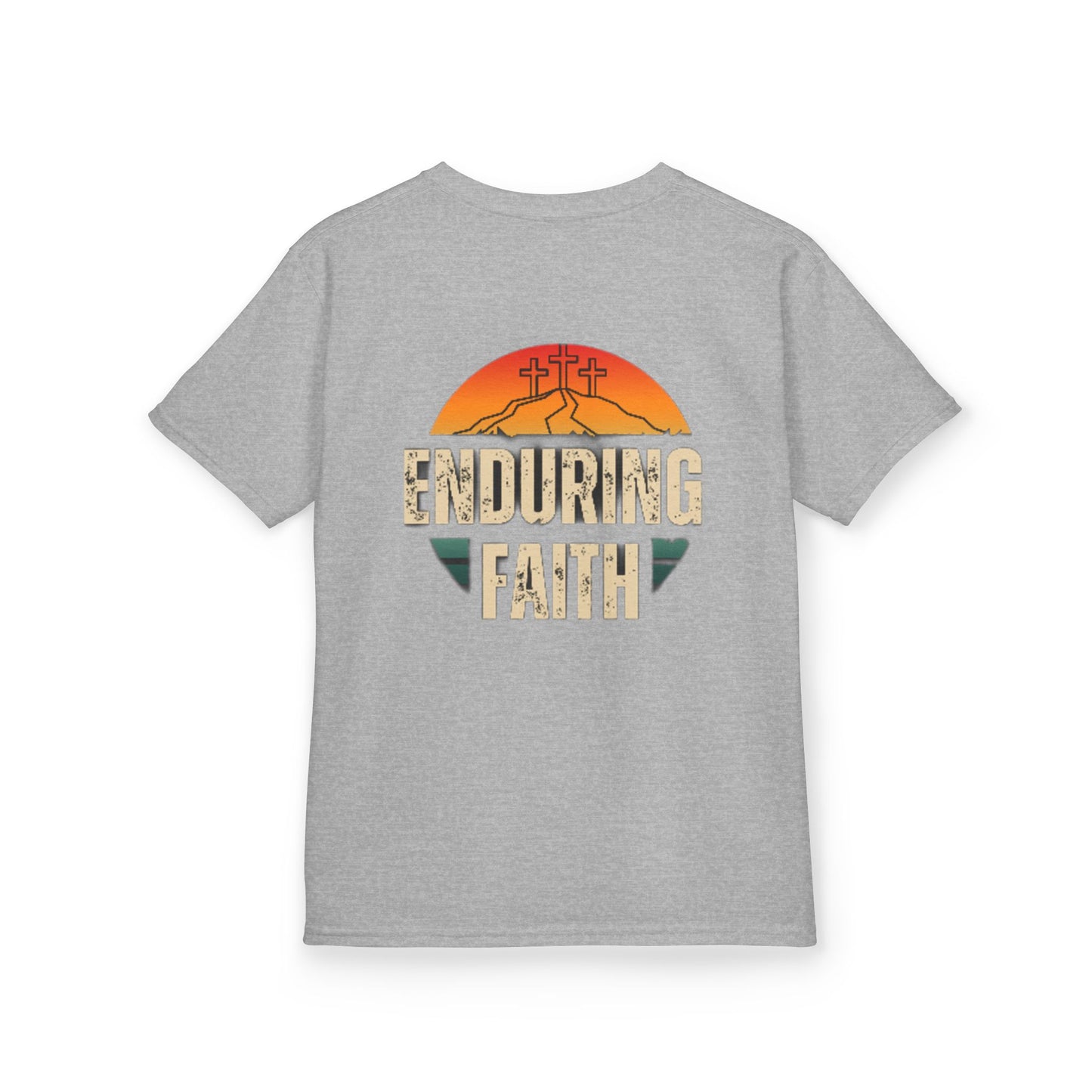 Kids Heavy Cotton Tee - Built Biblically & Enduring Faith Design