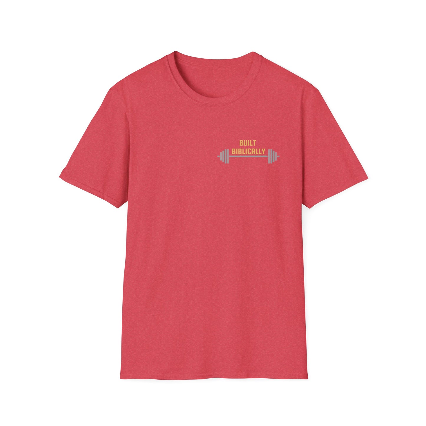 Unisex Softstyle T-Shirt - Powered by Christ, Philippians 4:13 White Text