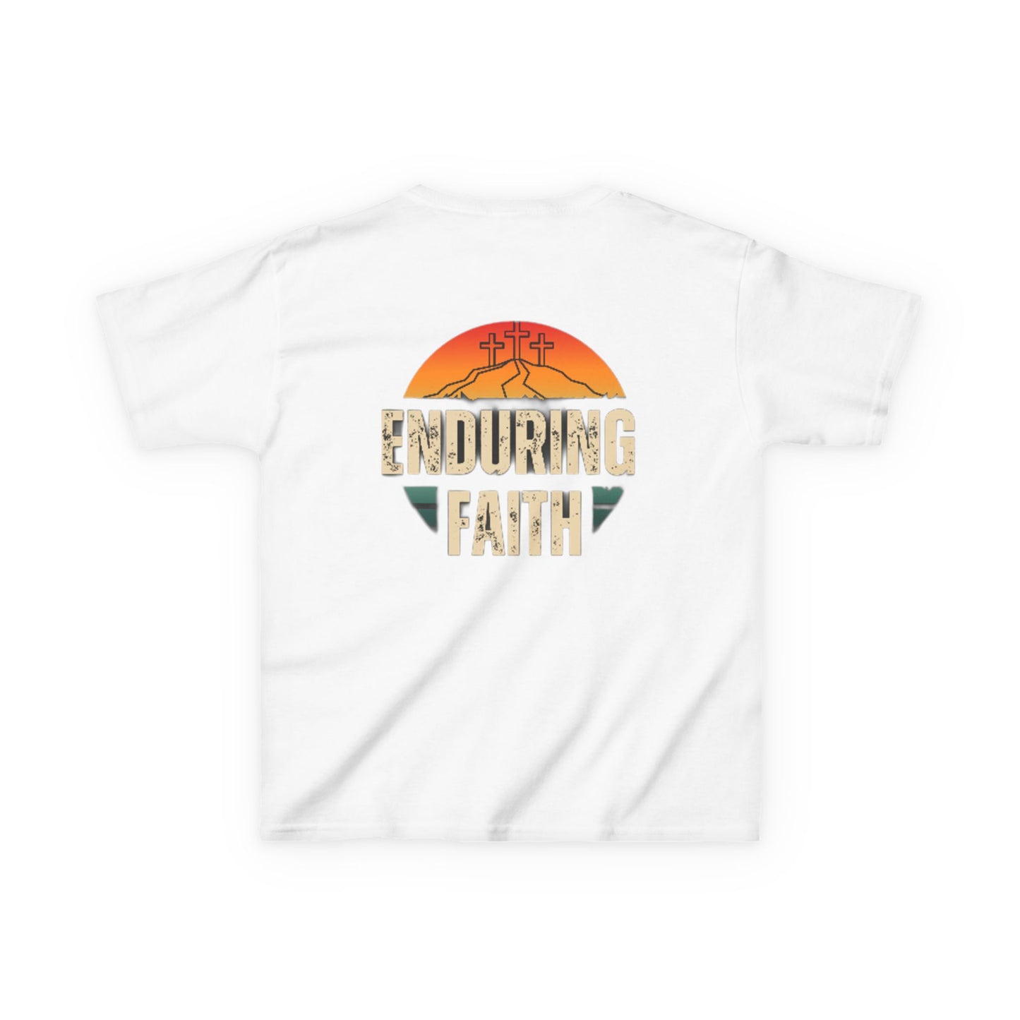 Kids Heavy Cotton Tee - Built Biblically & Enduring Faith Design