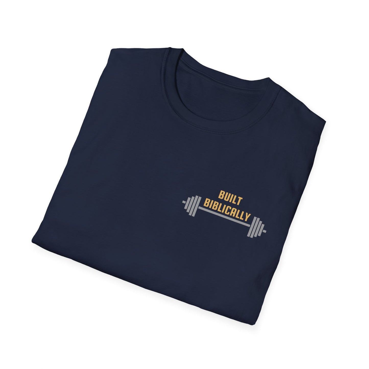 Unisex Softstyle T-Shirt - Powered by Christ, Philippians 4:13 White Text