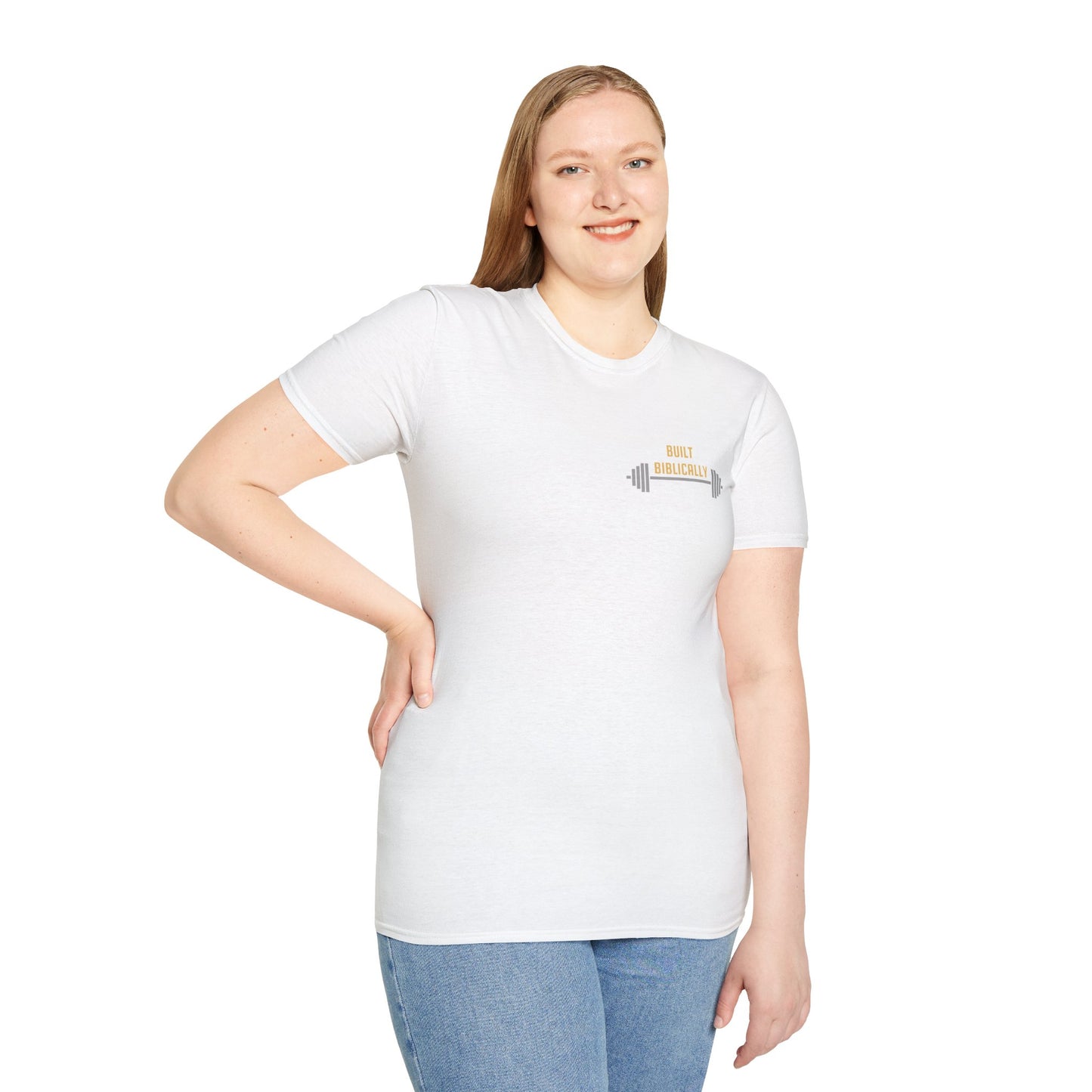 Unisex Softstyle T-Shirt - Powered by Christ, Philippians 4:13