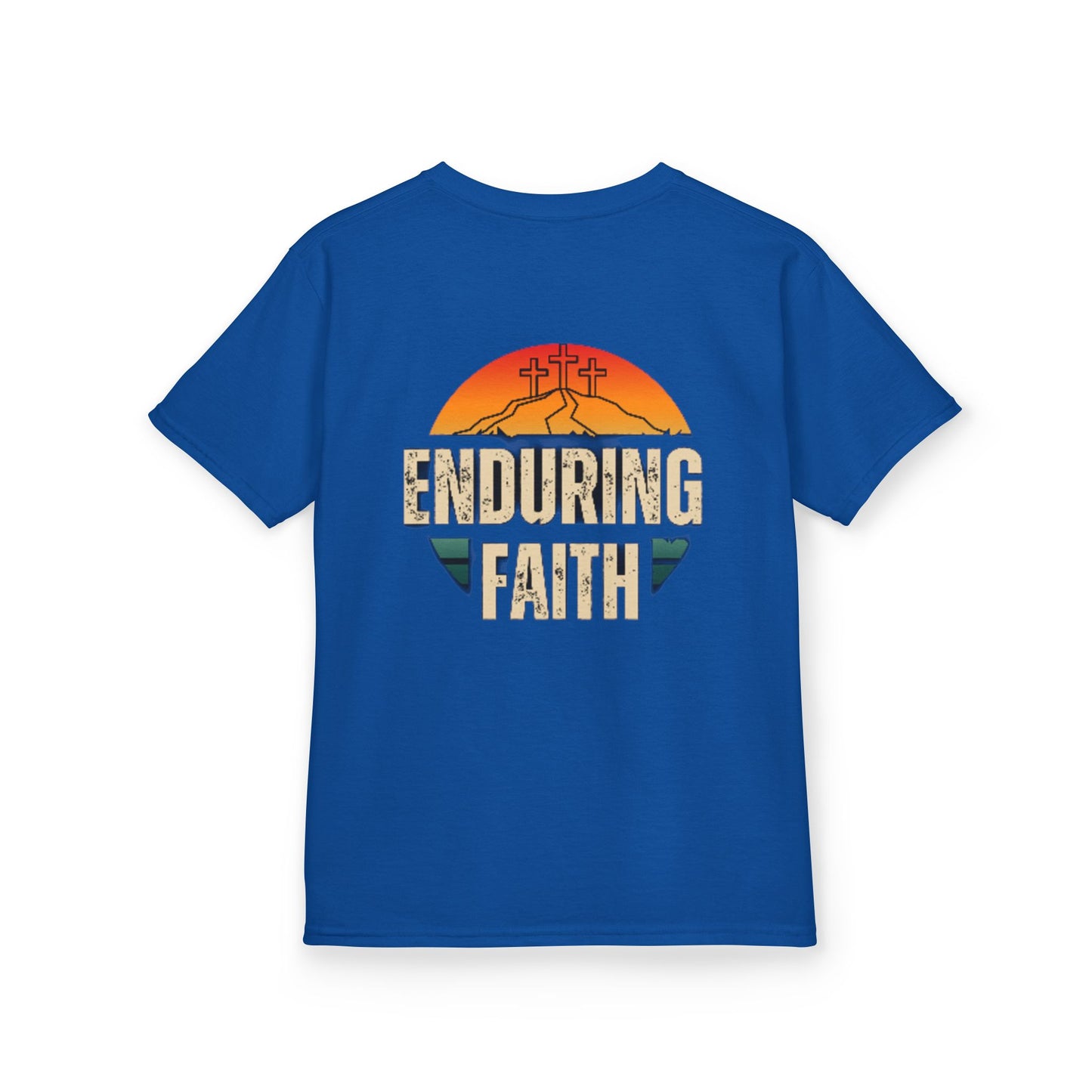 Kids Heavy Cotton Tee - Built Biblically & Enduring Faith Design