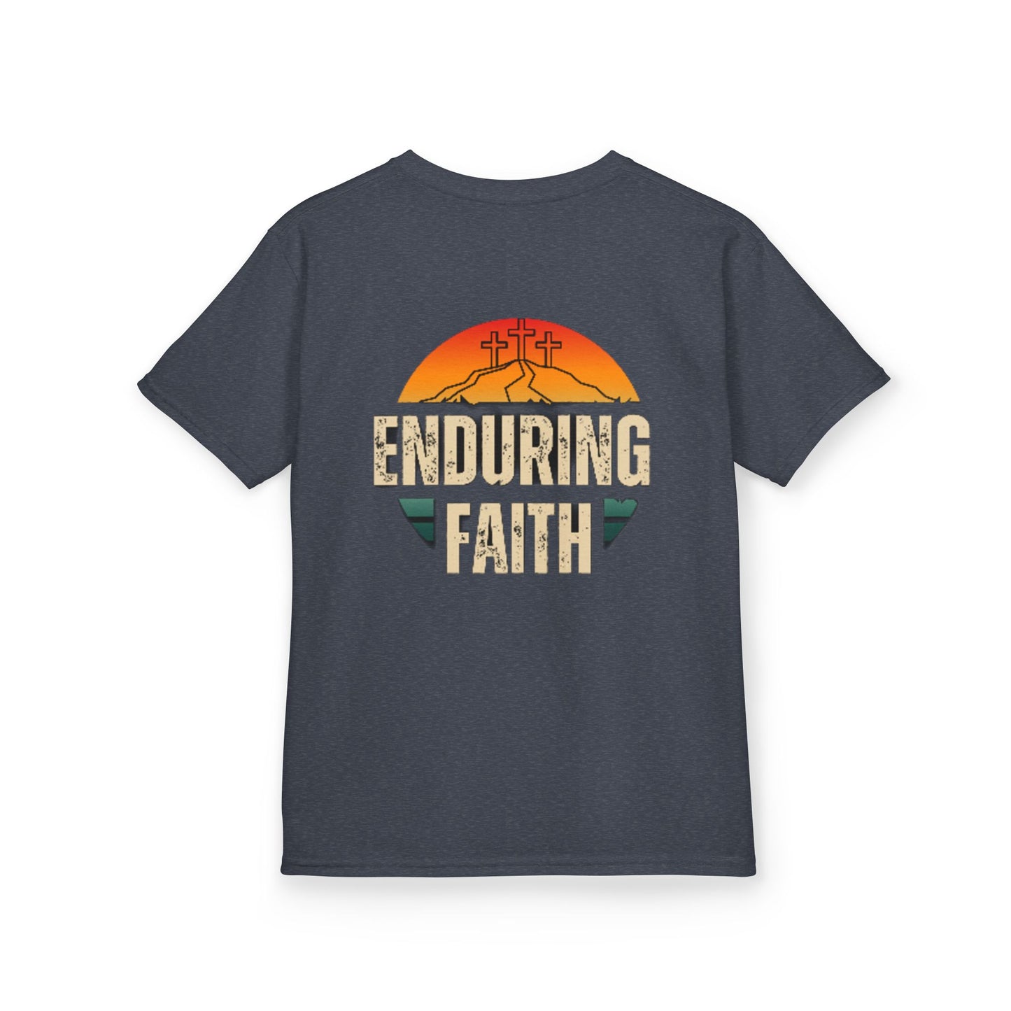 Kids Heavy Cotton Tee - Built Biblically & Enduring Faith Design