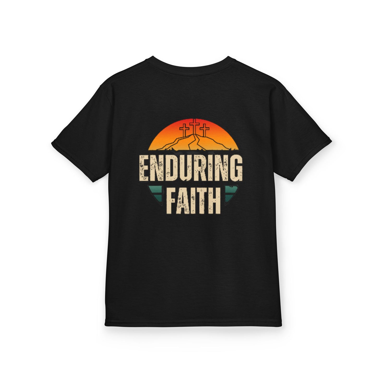 Kids Heavy Cotton Tee - Built Biblically & Enduring Faith Design