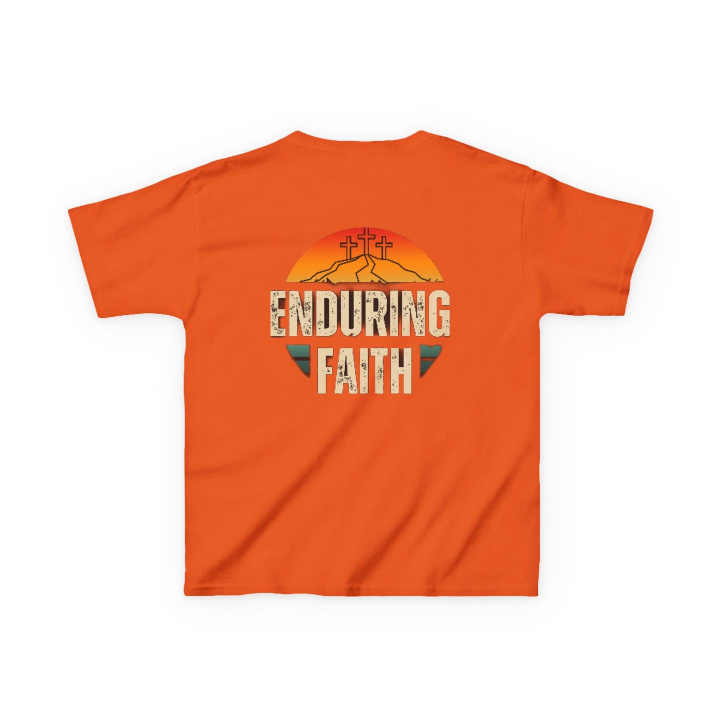 Kids Heavy Cotton Tee - Built Biblically & Enduring Faith Design