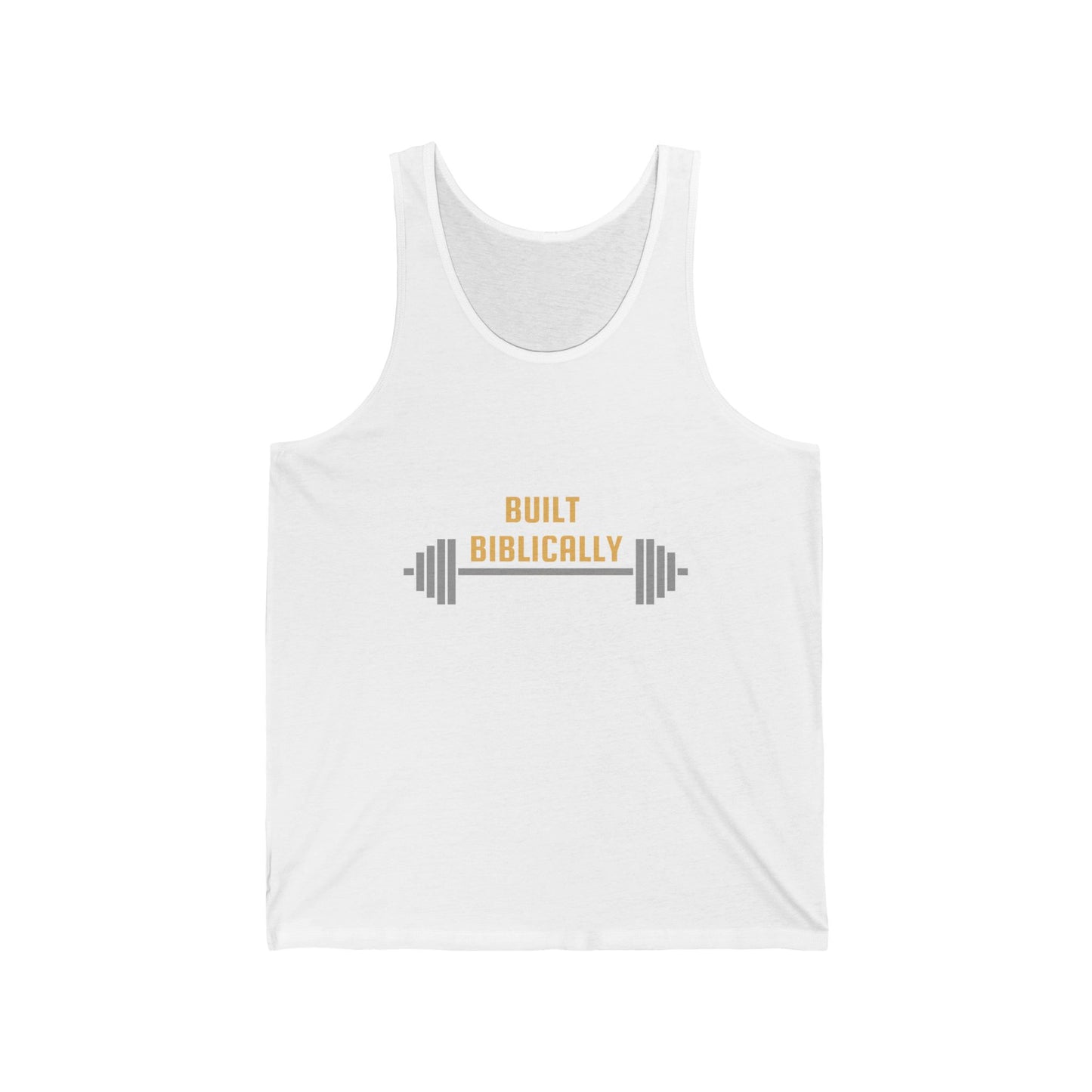 Biblical Strength Unisex Jersey Tank Top - Built Biblically with Joshua 1:9