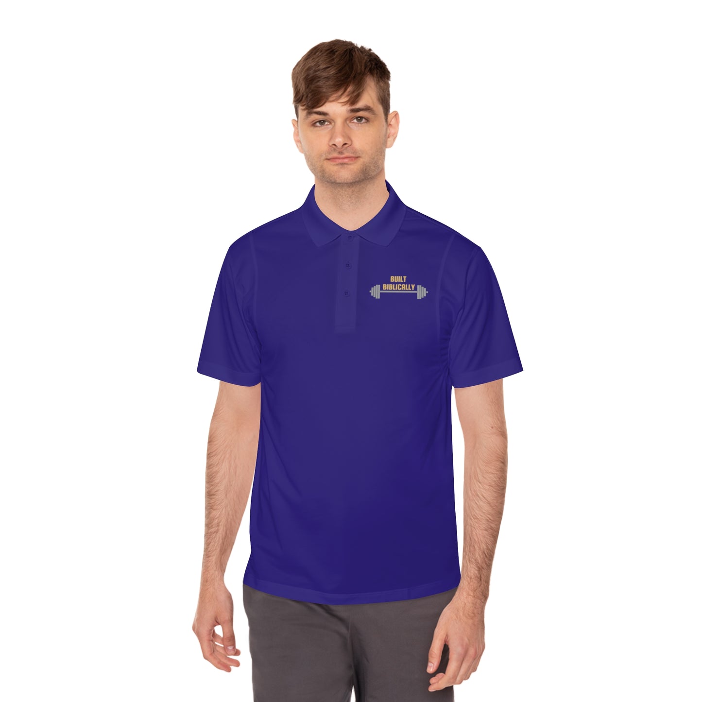 Men's Sport Polo Shirt - Built Biblically Design