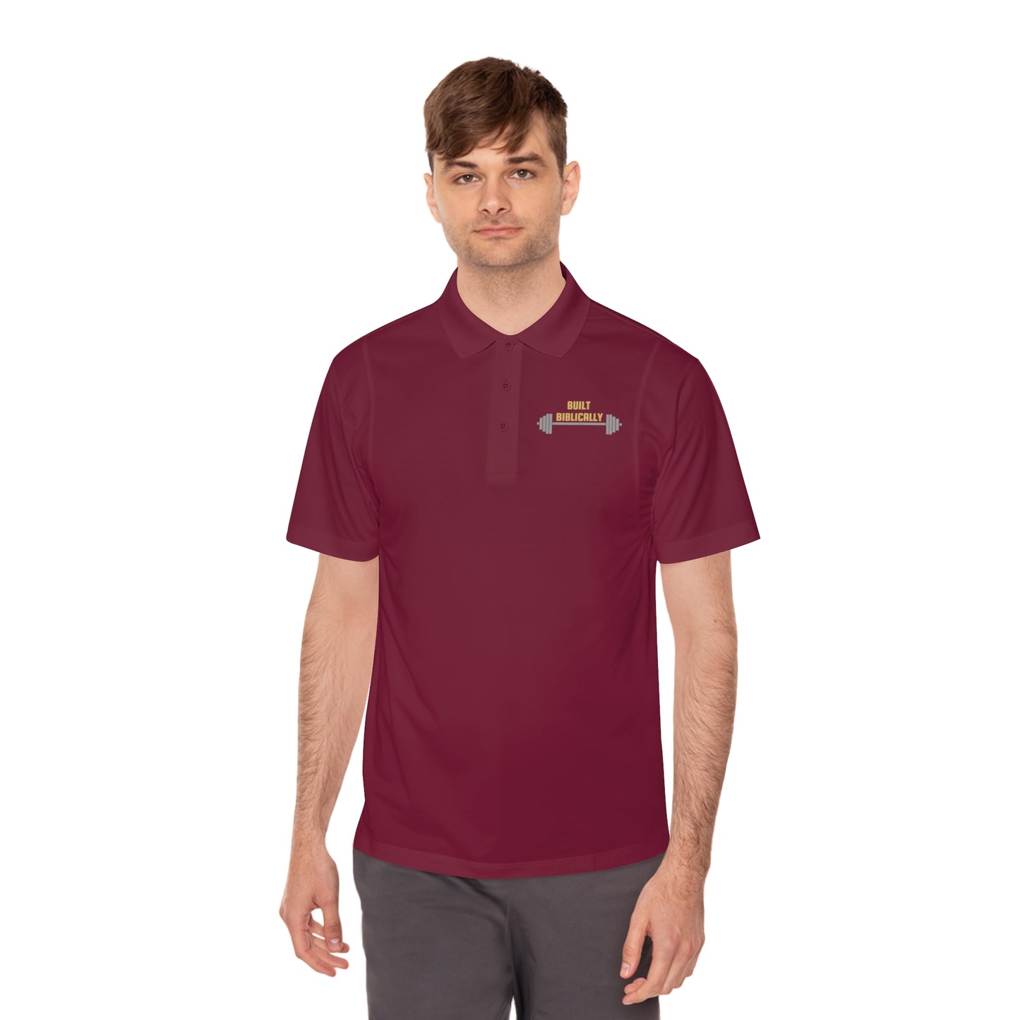 Men's Sport Polo Shirt - Built Biblically Design
