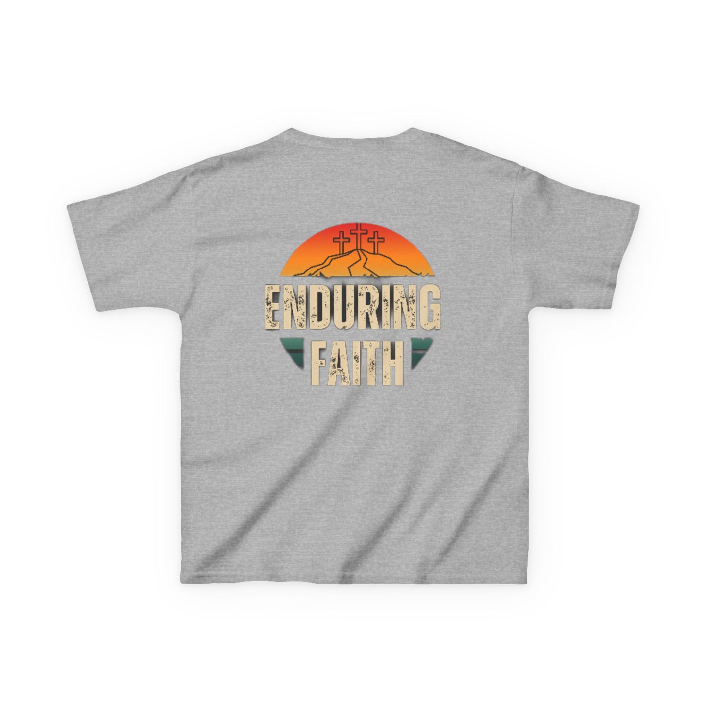 Kids Heavy Cotton Tee - Built Biblically & Enduring Faith Design