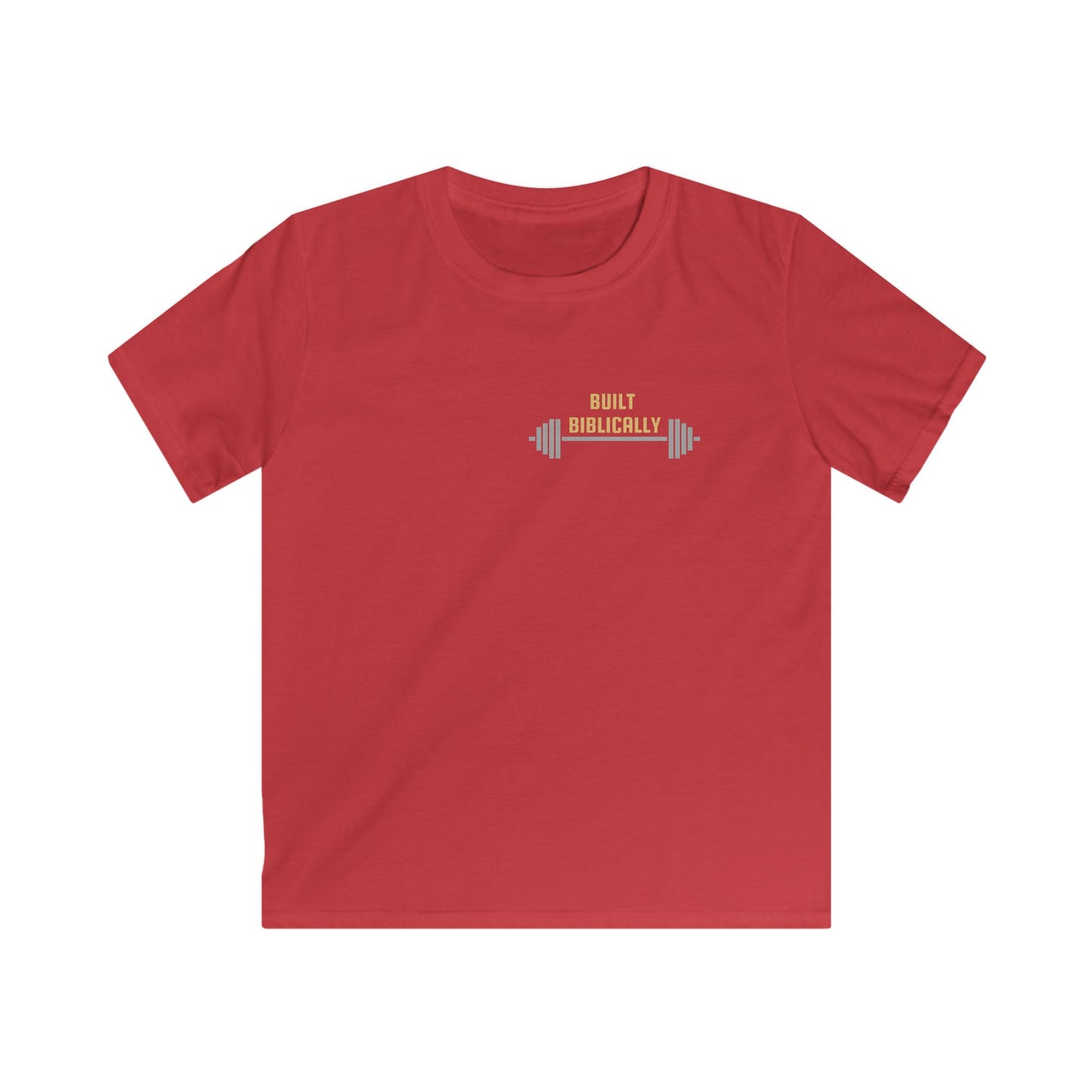 Kids Softstyle Tee - Built Biblically & Jesus is King Shirt for Faithful Youth