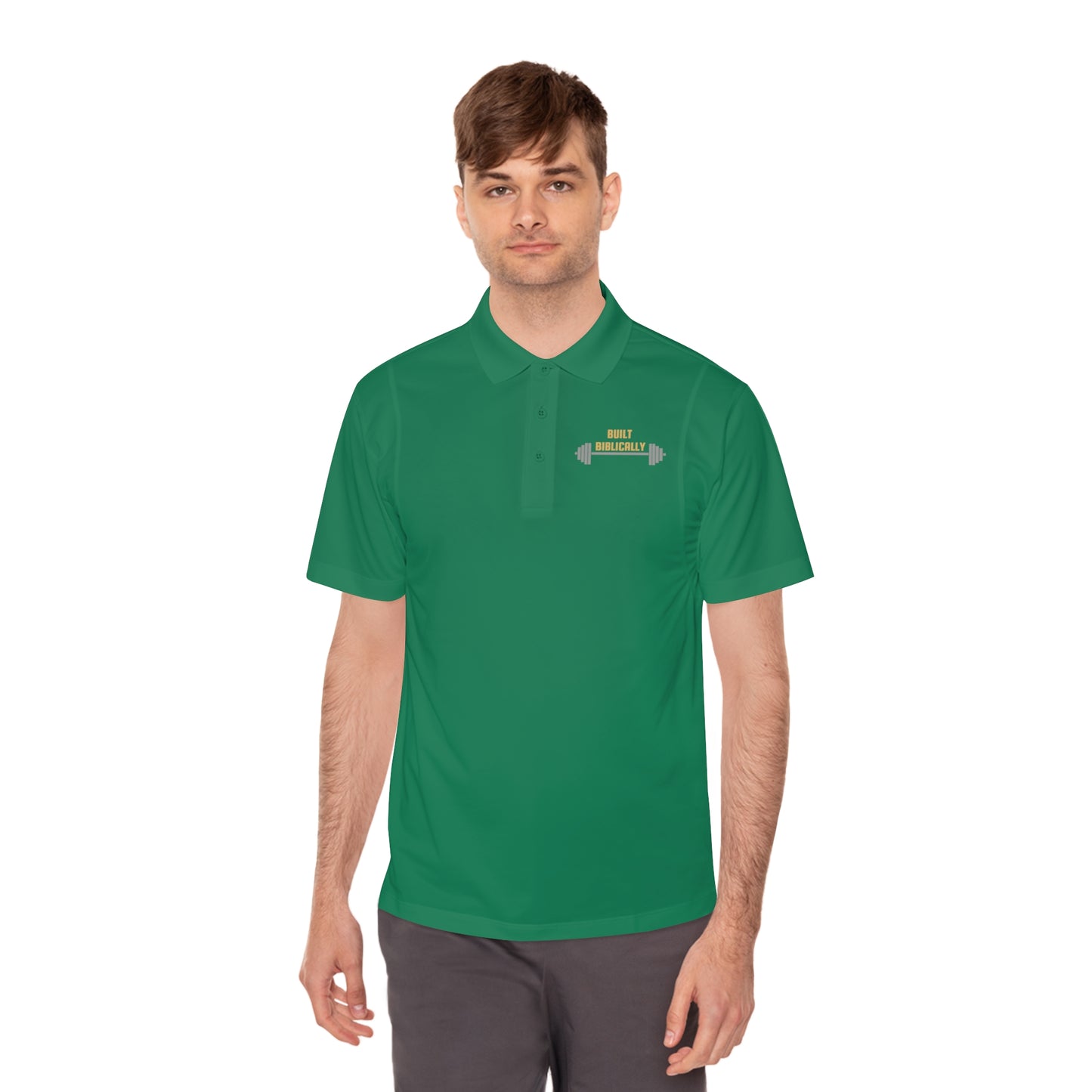 Men's Sport Polo Shirt - Built Biblically Design