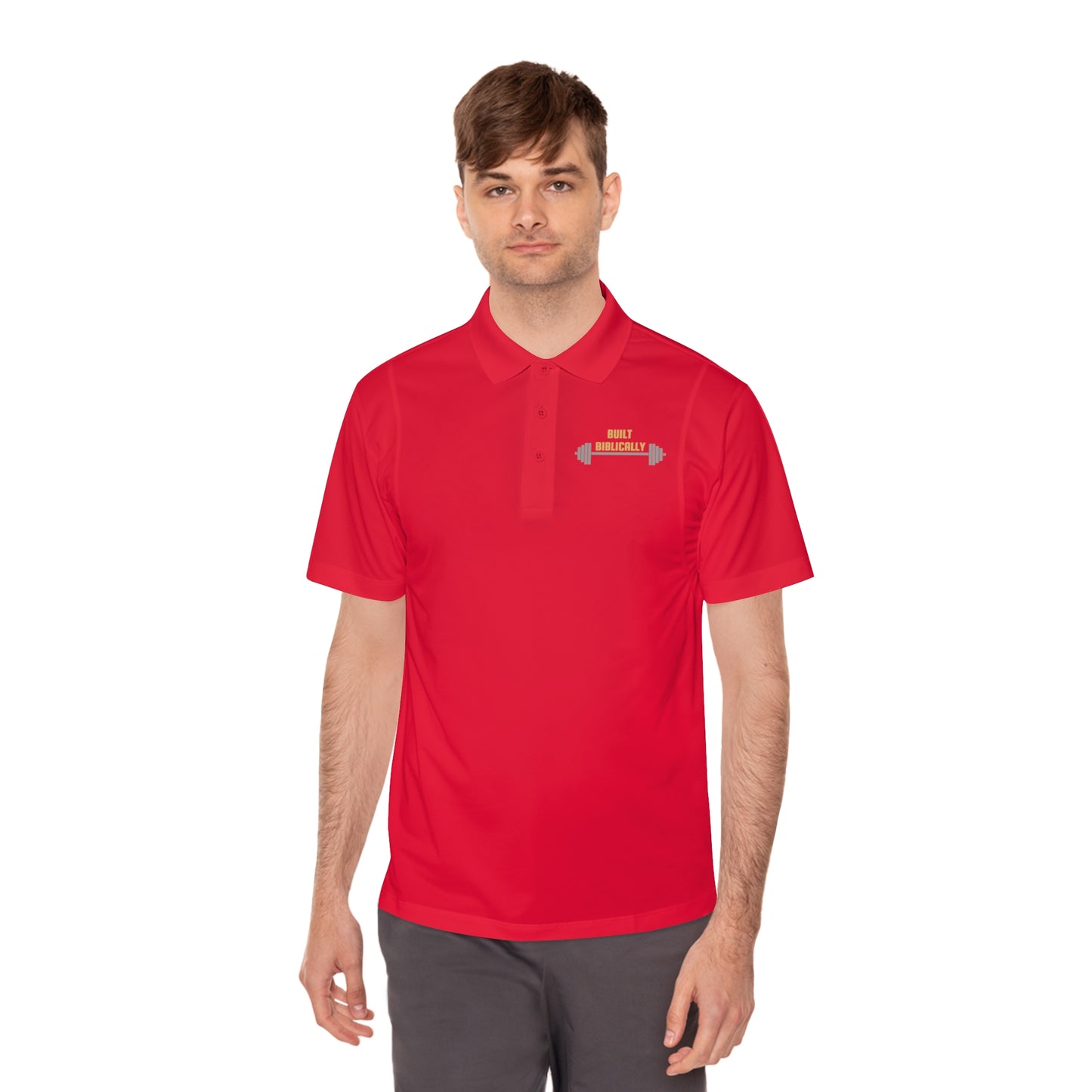 Men's Sport Polo Shirt - Built Biblically Design