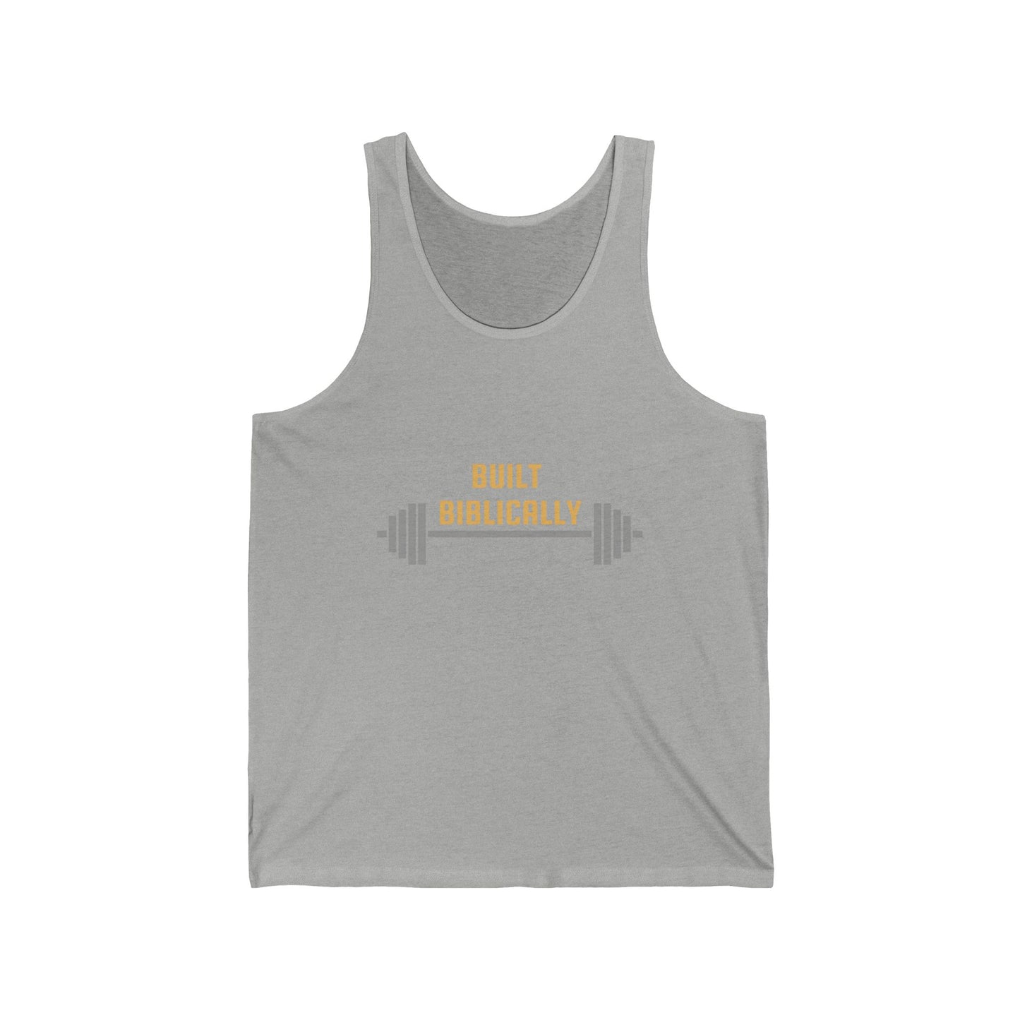 Biblical Strength Unisex Jersey Tank Top - Built Biblically with Joshua 1:9
