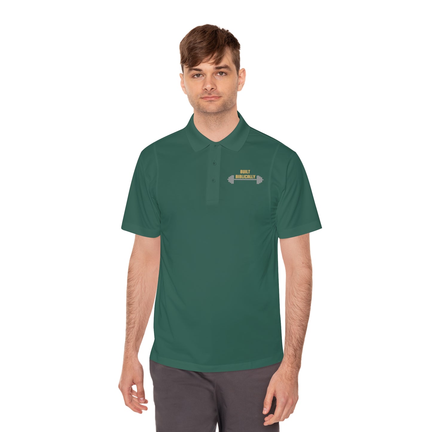 Men's Sport Polo Shirt - Built Biblically Design