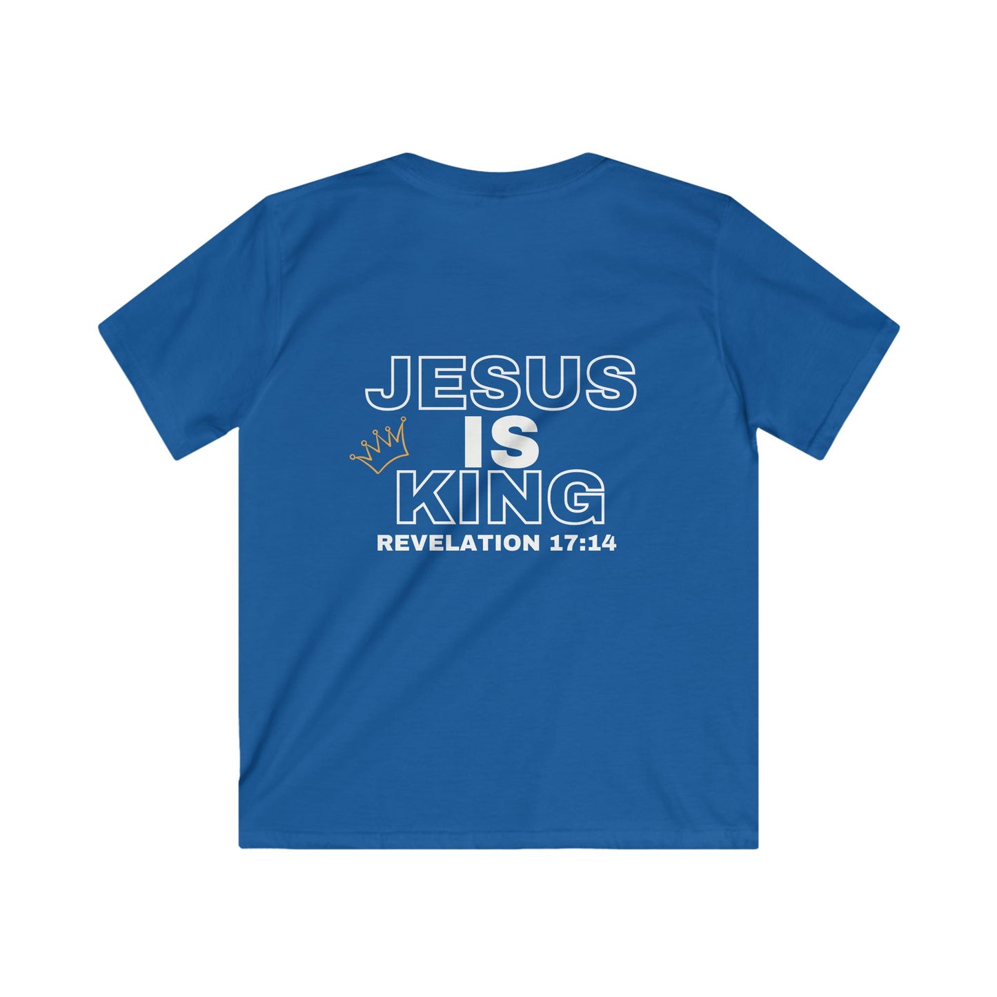 Kids Softstyle Tee - Built Biblically & Jesus is King Shirt for Faithful Youth